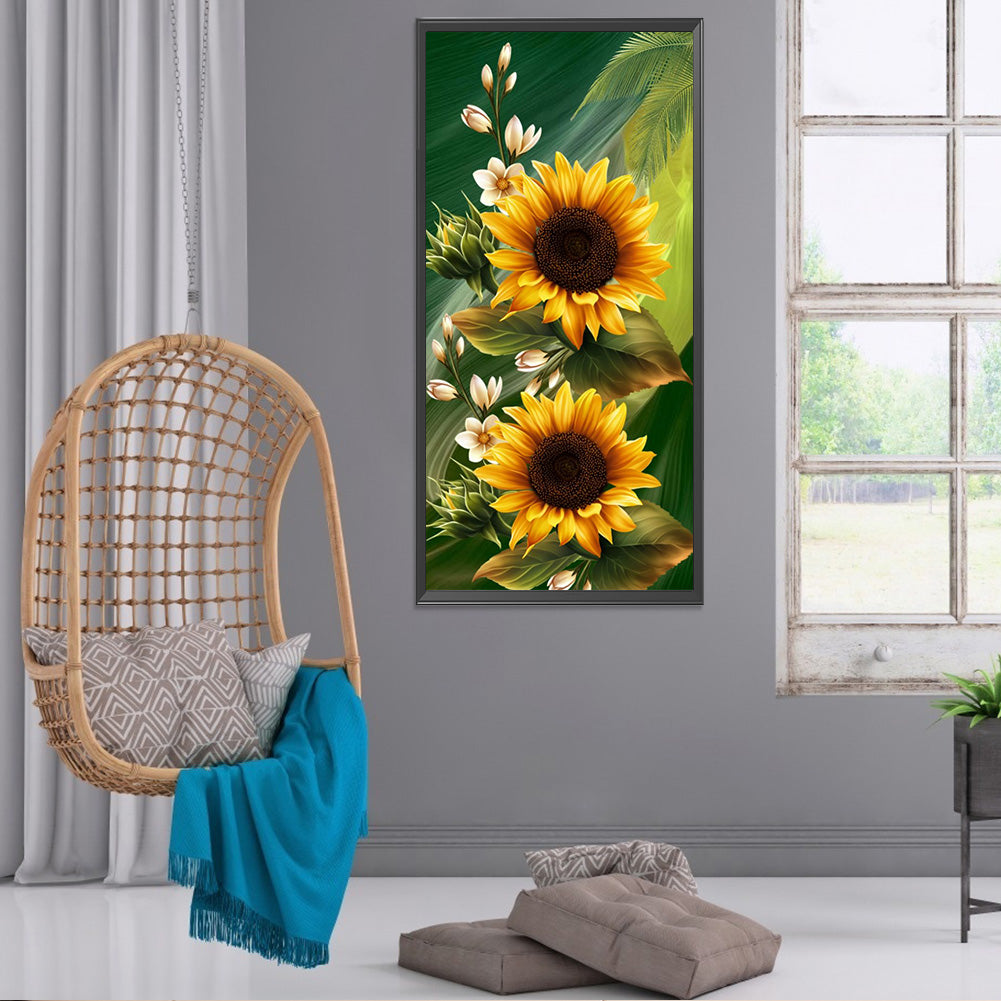 Sunflower - Full Round Drill Diamond Painting 40*80CM