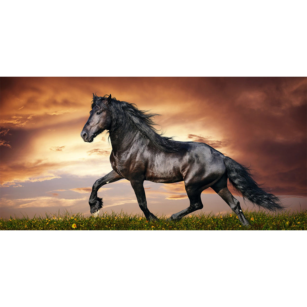 Horse Galloping - Full Round Drill Diamond Painting 80*40CM