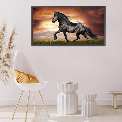 Horse Galloping - Full Round Drill Diamond Painting 80*40CM