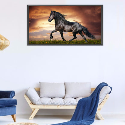 Horse Galloping - Full Square Drill Diamond Painting 80*40CM