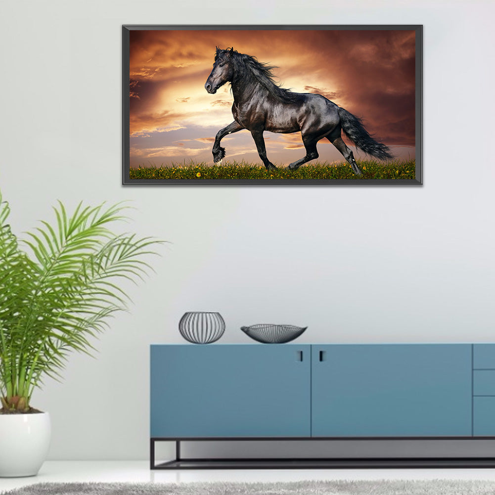 Horse Galloping - Full Square Drill Diamond Painting 80*40CM