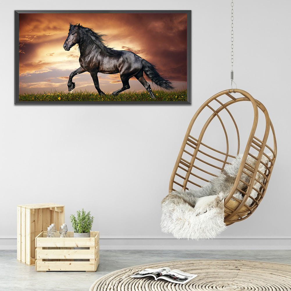 Horse Galloping - Full Square Drill Diamond Painting 80*40CM