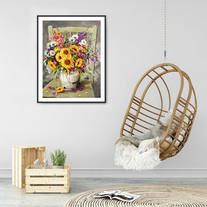 Flower - Full Round Drill Diamond Painting 30*40CM
