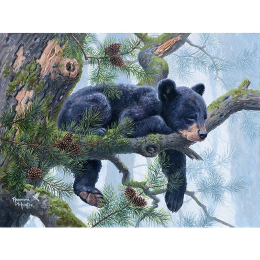 Black Bear - Full Round Drill Diamond Painting 40*30CM