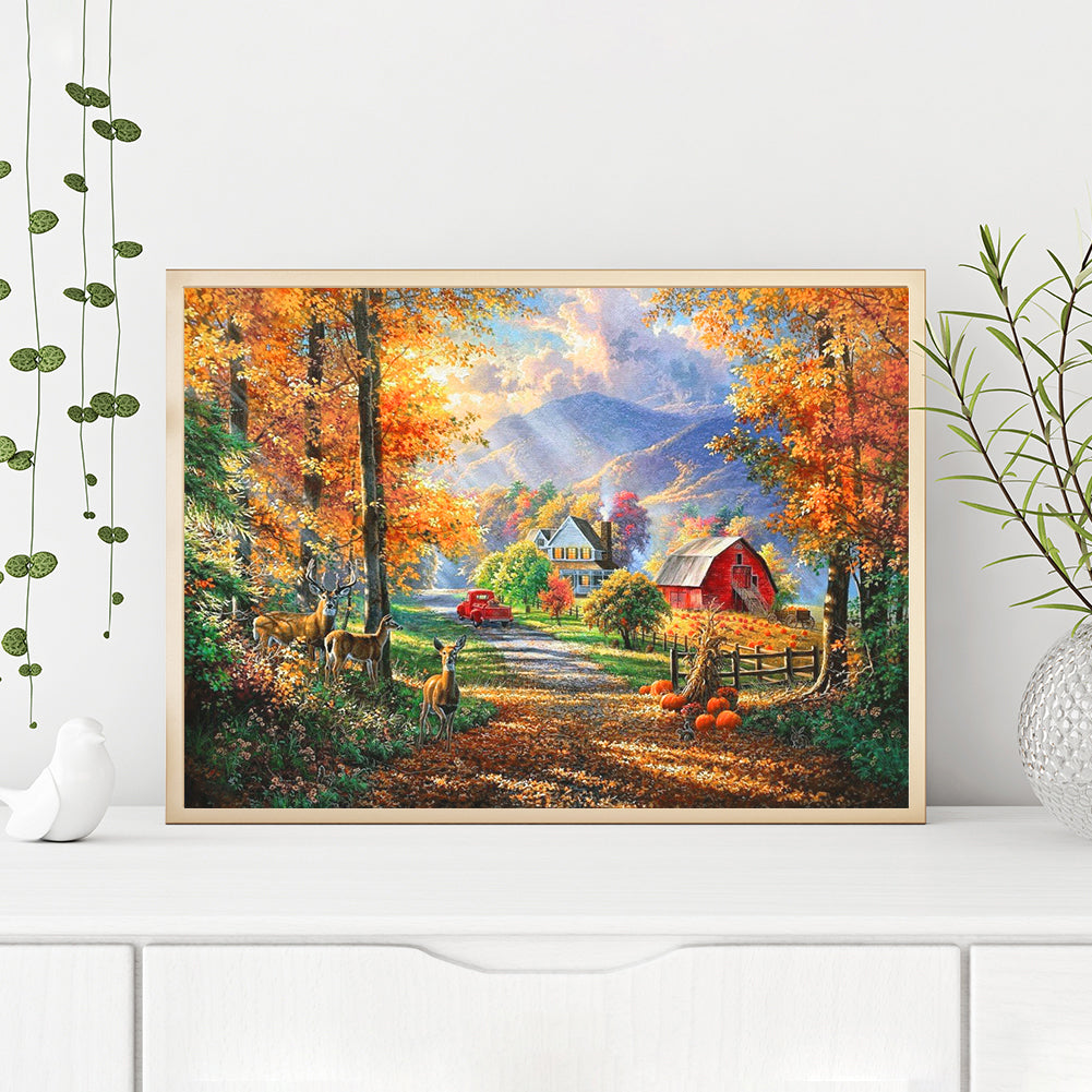 Autumn Time - 11CT Stamped Cross Stitch 40*30CM