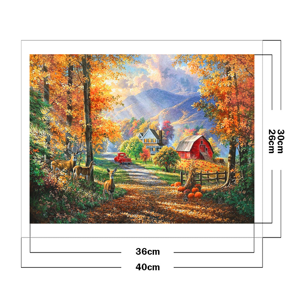 Autumn Time - 11CT Stamped Cross Stitch 40*30CM