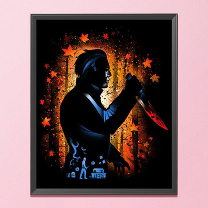 Silhouette - Halloween Killer - 11CT Stamped Cross Stitch 40*50CM