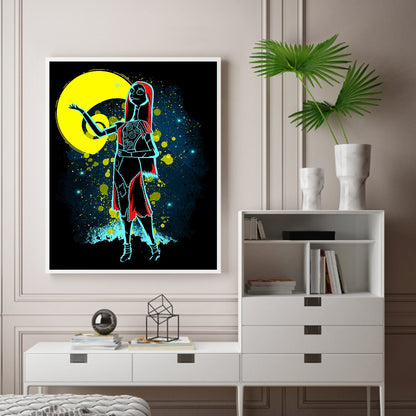 Silhouette - Halloween Skeleton - 11CT Stamped Cross Stitch 40*50CM