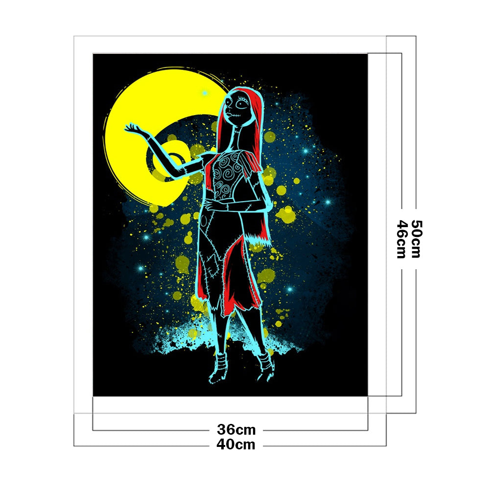 Silhouette - Halloween Skeleton - 11CT Stamped Cross Stitch 40*50CM