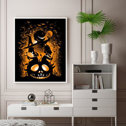 Silhouette - Halloween Skull - 11CT Stamped Cross Stitch 40*50CM