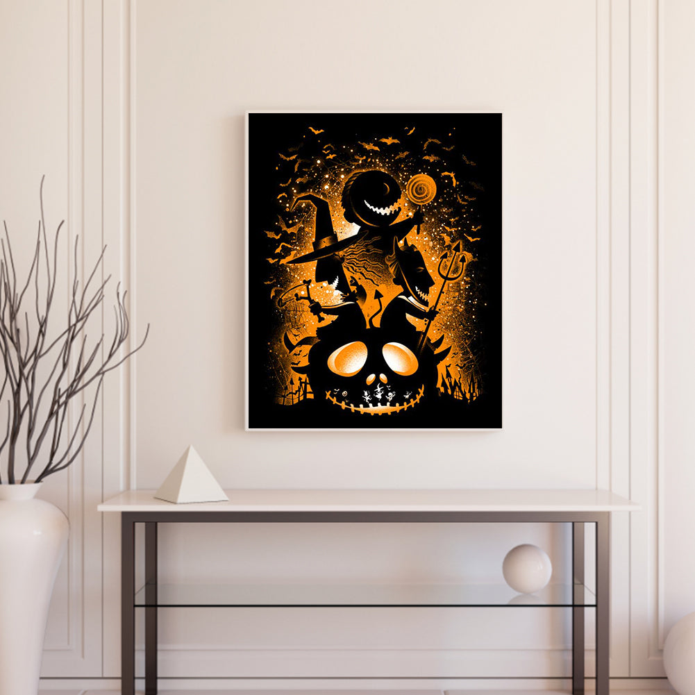 Silhouette - Halloween Skull - 11CT Stamped Cross Stitch 40*50CM