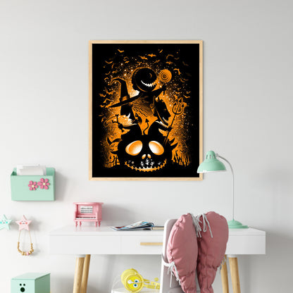 Silhouette - Halloween Skull - 11CT Stamped Cross Stitch 40*50CM