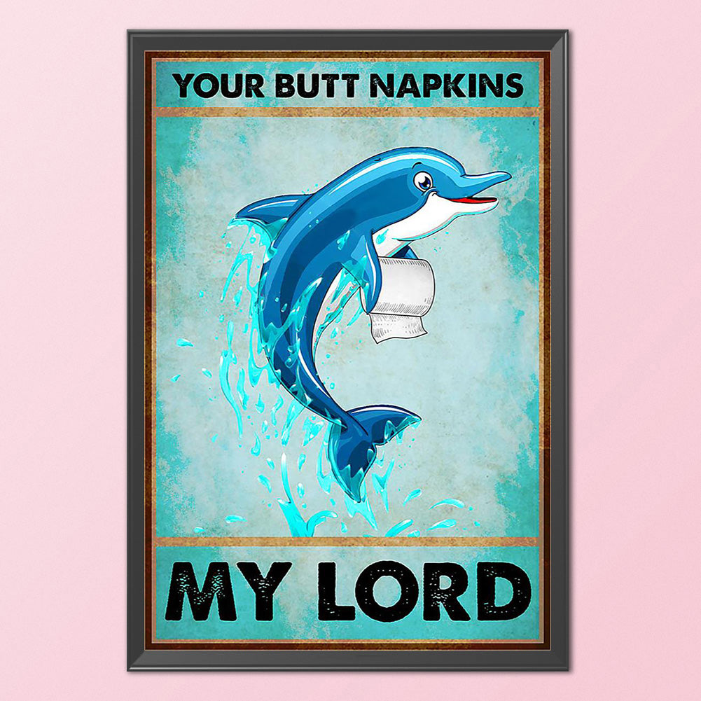 Dolphin - 11CT Stamped Cross Stitch 40*55CM