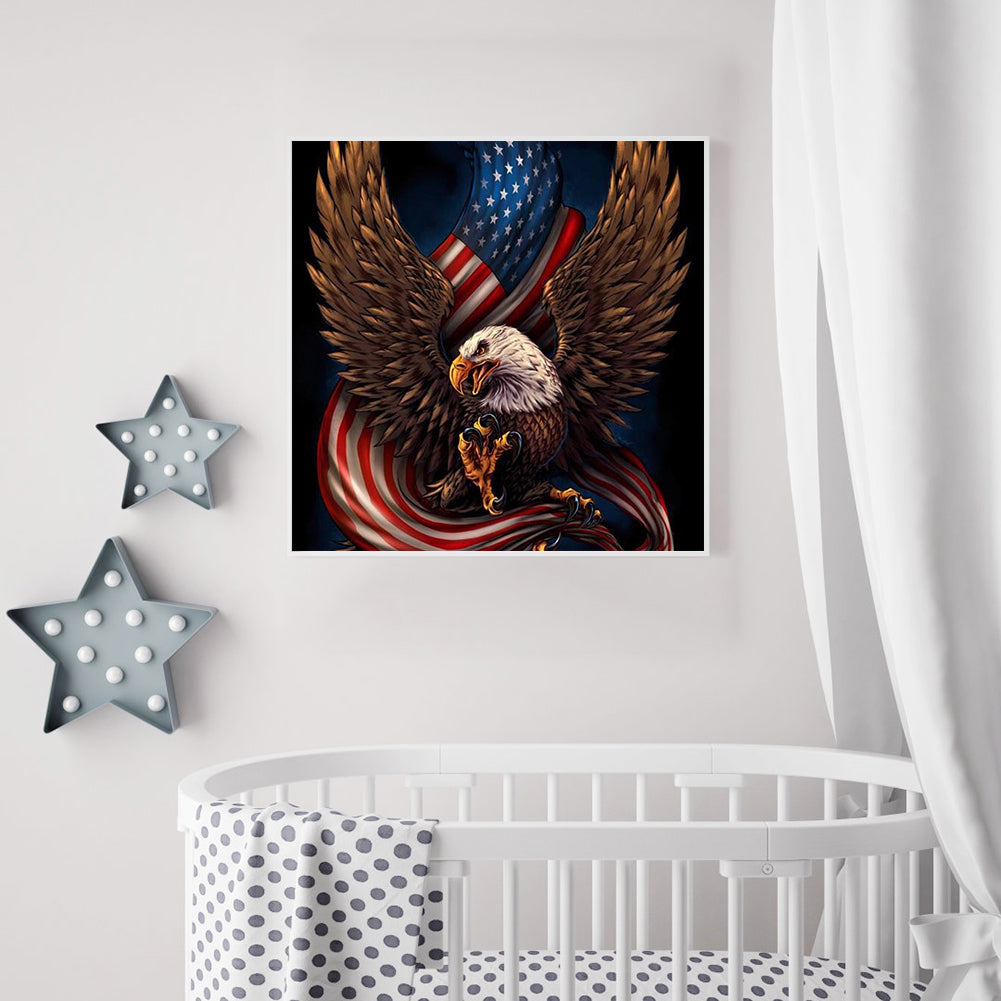 Eagle Flag - Full Round Drill Diamond Painting 40*40CM