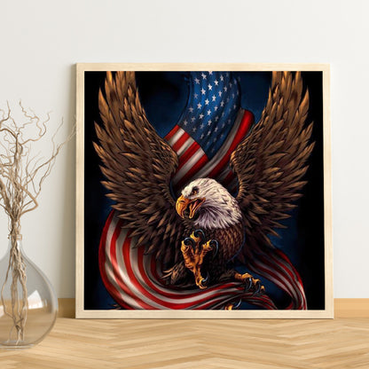 Eagle Flag - Full Round Drill Diamond Painting 40*40CM