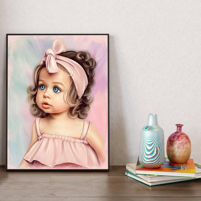 Little Girl - Full Round Drill Diamond Painting 30*40CM