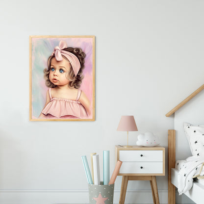 Little Girl - Full Round Drill Diamond Painting 30*40CM