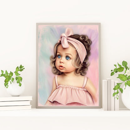 Little Girl - Full Round Drill Diamond Painting 30*40CM