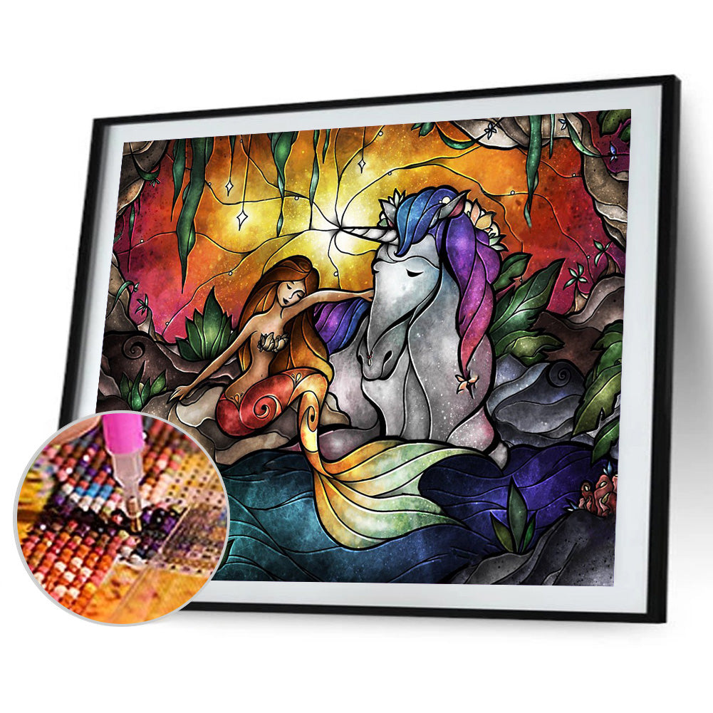 Mermaid Girl - Full Square Drill Diamond Painting 40*30CM