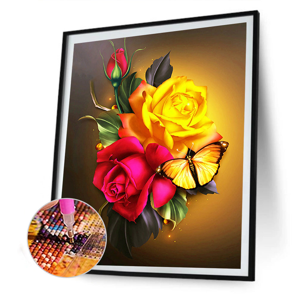 Rose - Full Square Drill Diamond Painting 30*40CM