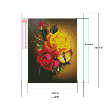 Rose - Full Square Drill Diamond Painting 30*40CM