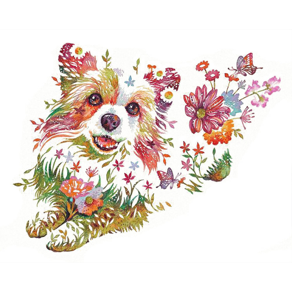 Puppy Lying Down - 11CT Counted Cross Stitch 50*40CM