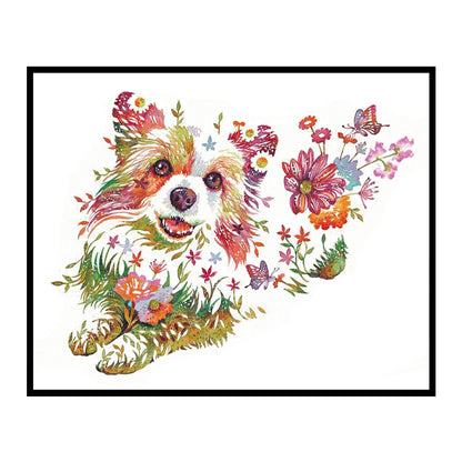 Puppy Lying Down - 11CT Counted Cross Stitch 50*40CM