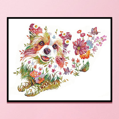 Puppy Lying Down - 11CT Counted Cross Stitch 50*40CM