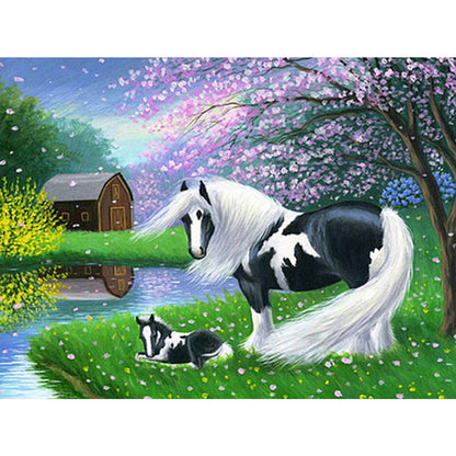 Horse - Full Round Drill Diamond Painting 40*30CM