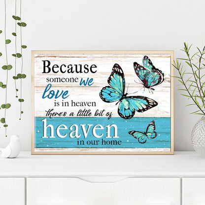 Butterfly Text Illustration - Full Round Drill Diamond Painting 50*40CM
