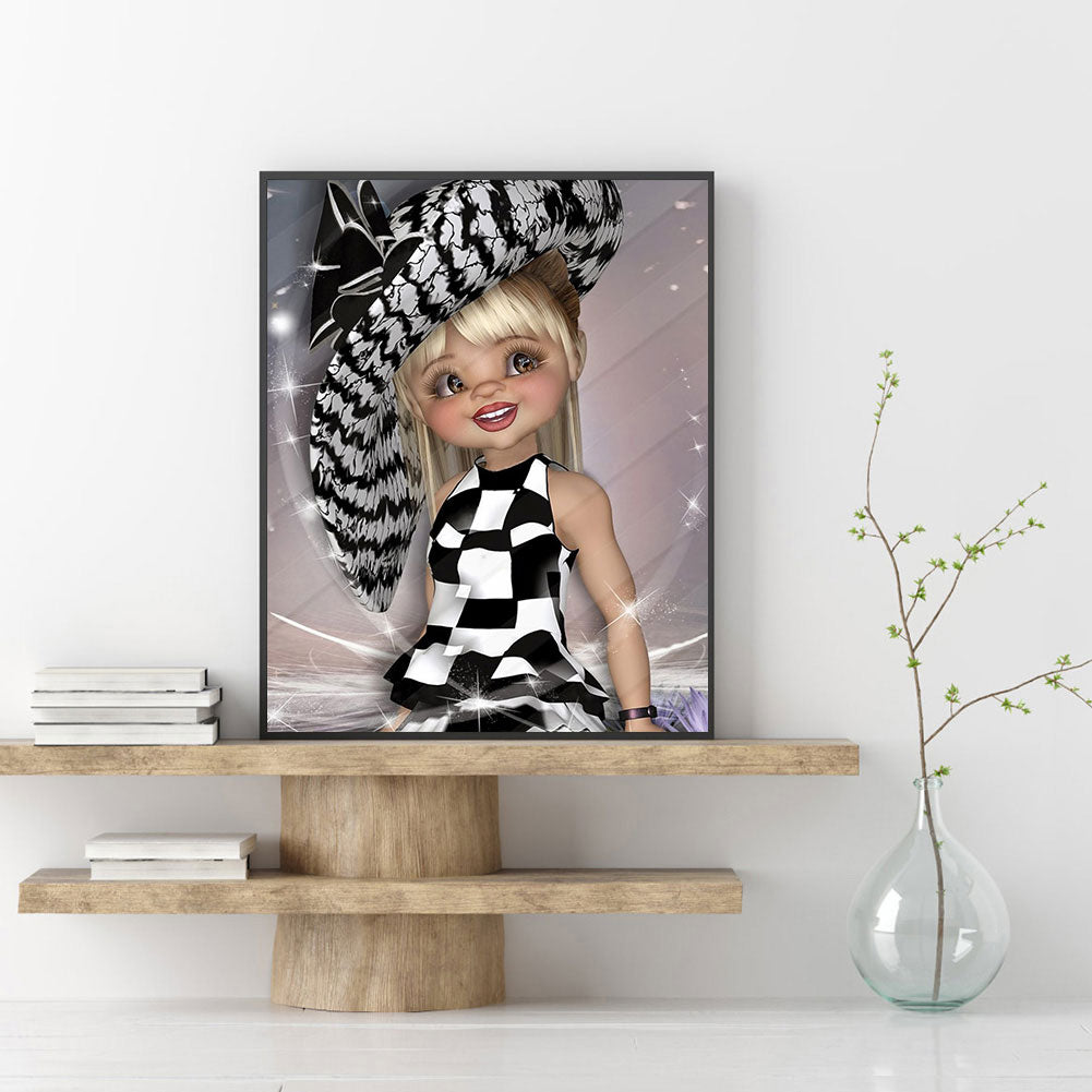 Big Eyed Girl - Full Round Drill Diamond Painting 40*50CM