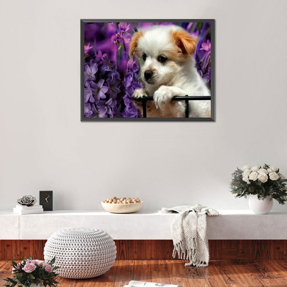 Dog - Full Round Drill Diamond Painting 40*30CM