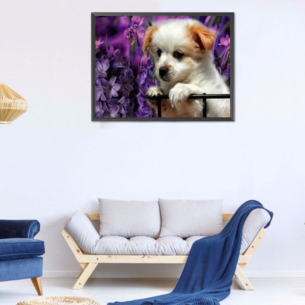 Dog - Full Round Drill Diamond Painting 40*30CM
