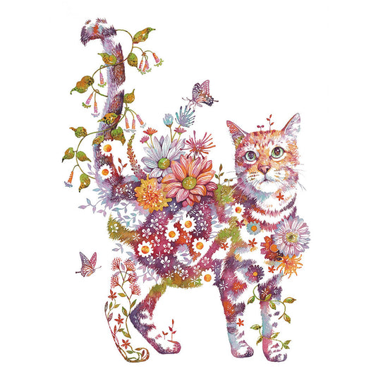 Focused Cat - 11CT Counted Cross Stitch 40*48CM