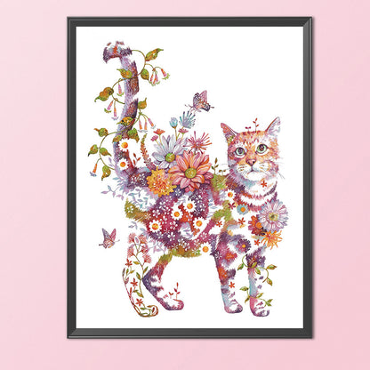 Focused Cat - 11CT Counted Cross Stitch 40*48CM