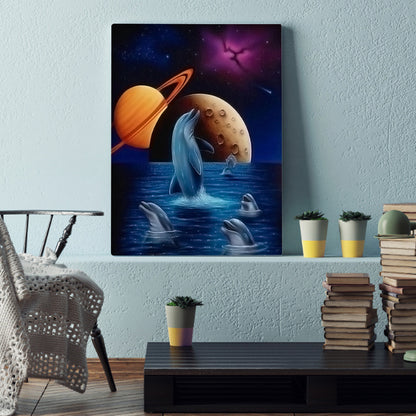 Dolphin - Full Square Drill Diamond Painting 30X40CM