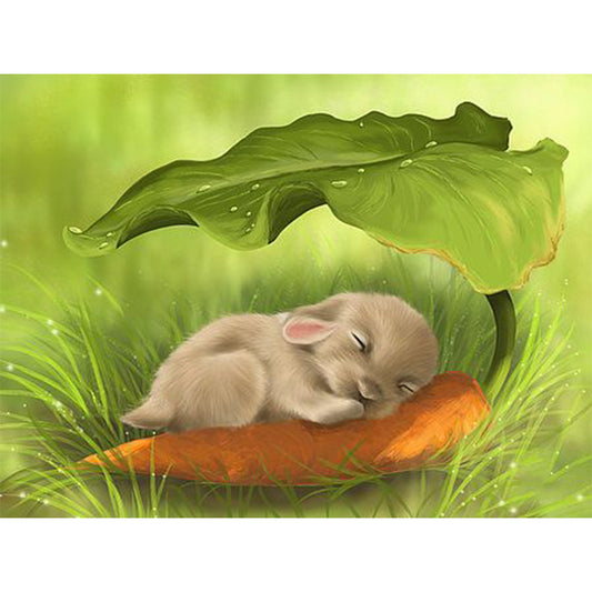 Sleeping Rabbit - Full Square Drill Diamond Painting 30*40CM