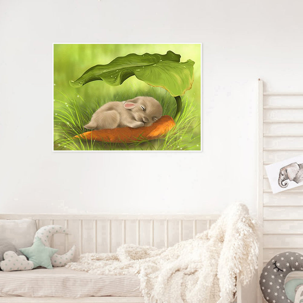 Sleeping Rabbit - Full Square Drill Diamond Painting 30*40CM