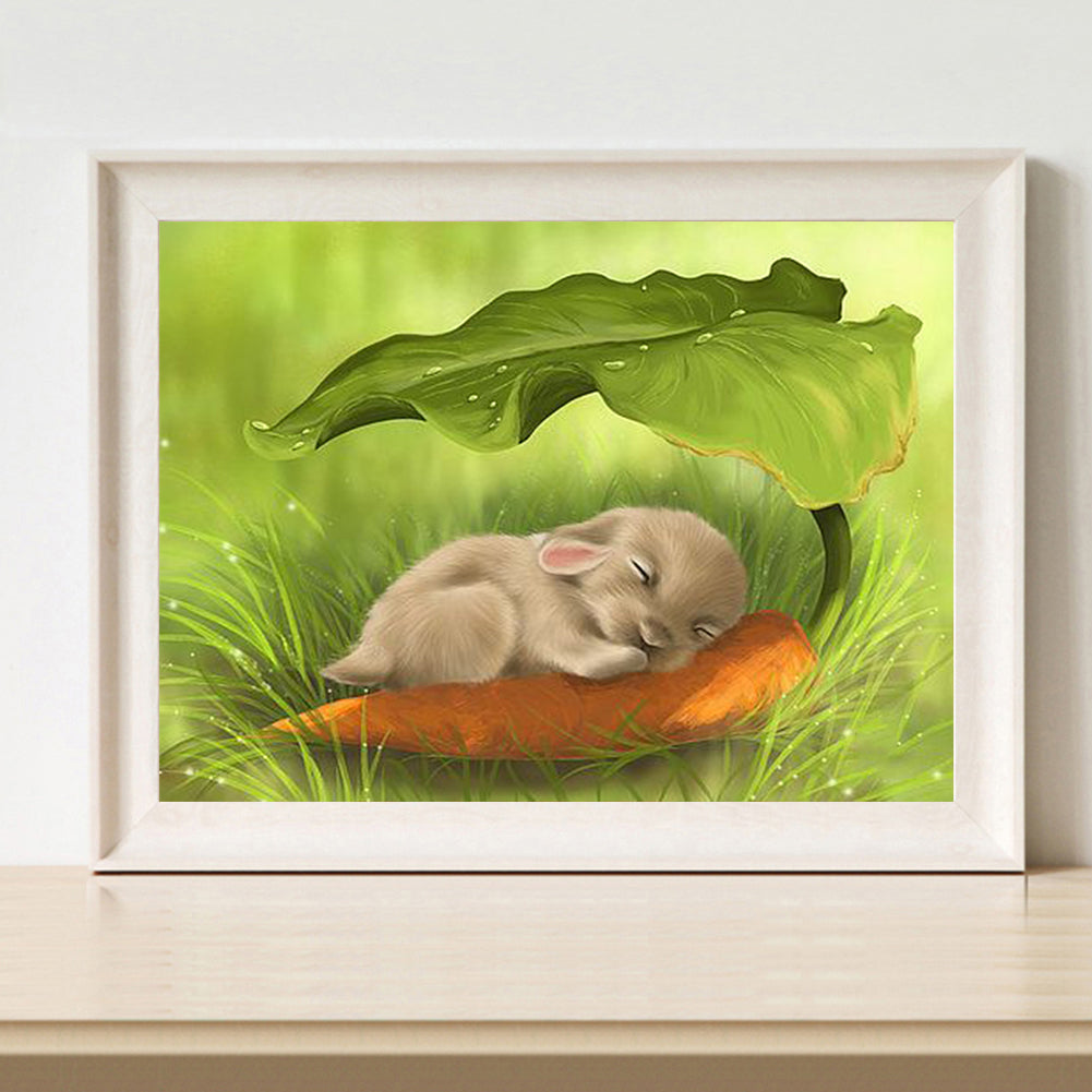 Sleeping Rabbit - Full Square Drill Diamond Painting 30*40CM