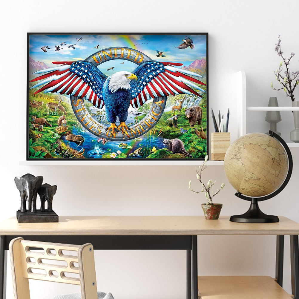 Eagle - Full Square Drill Diamond Painting 30*40CM