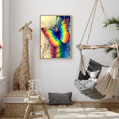 Colorful Butterfly - Full Square Drill Diamond Painting 30*40CM