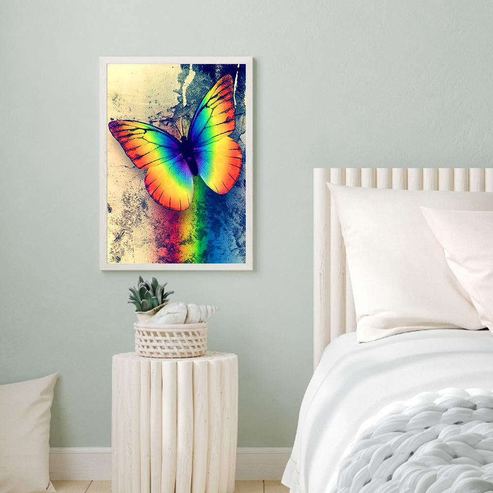Colorful Butterfly - Full Square Drill Diamond Painting 30*40CM