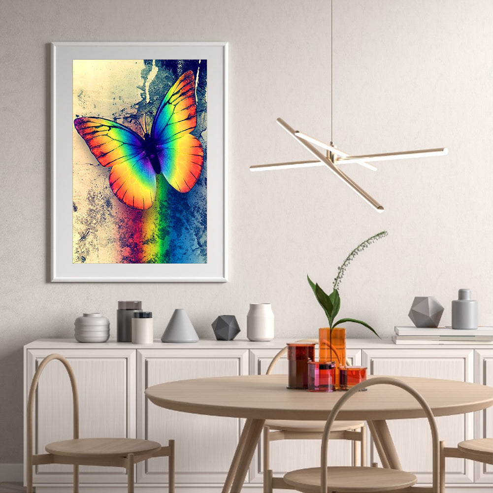 Colorful Butterfly - Full Square Drill Diamond Painting 30*40CM