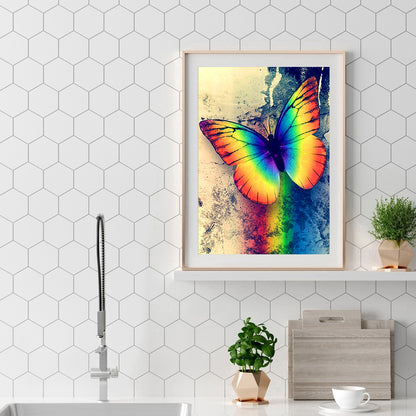 Colorful Butterfly - Full Square Drill Diamond Painting 30*40CM