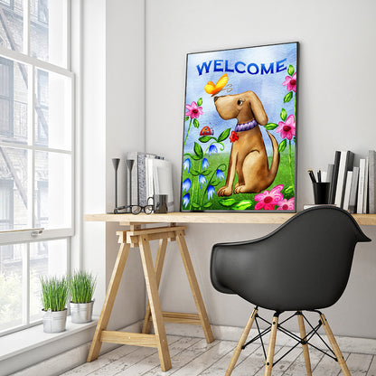 Dog - Full Square Drill Diamond Painting 30X40CM
