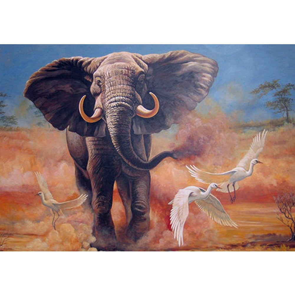 Elephant - Full Square Drill Diamond Painting 30X40CM