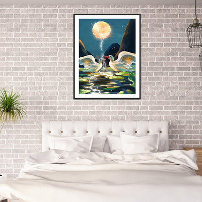 Swan - Full Round Drill Diamond Painting 30*40CM