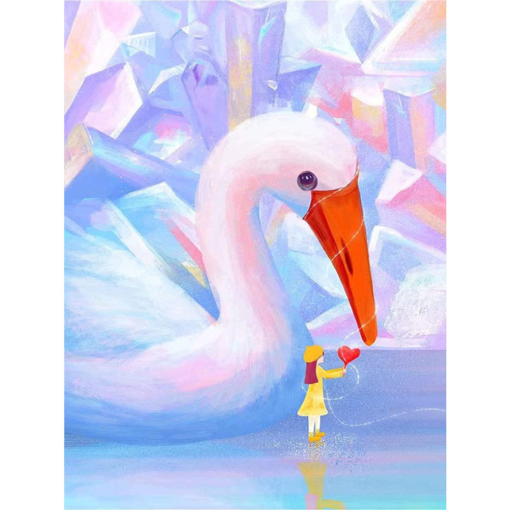 Swan - Full Round Drill Diamond Painting 30*40CM