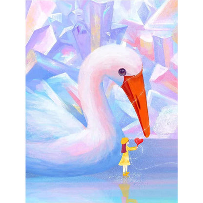 Swan - Full Round Drill Diamond Painting 30*40CM