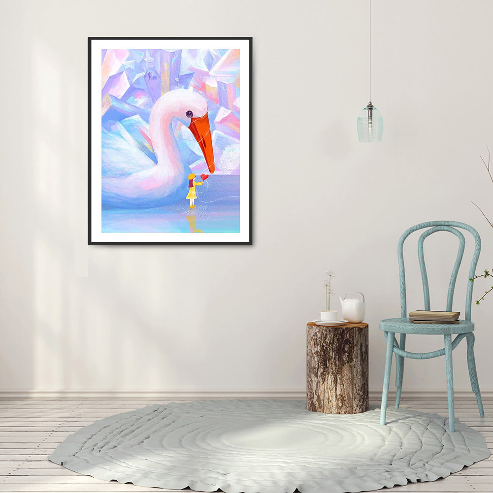 Swan - Full Round Drill Diamond Painting 30*40CM